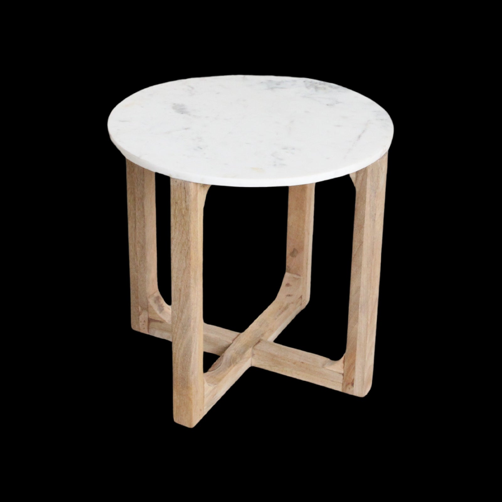 Bijzettafel marmer, wit - RAW