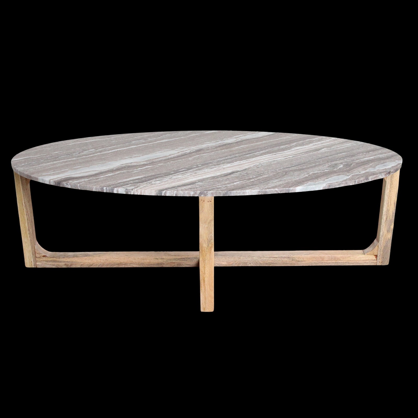 Salontafel Fantasy marmer ovaal - bruin - RAW