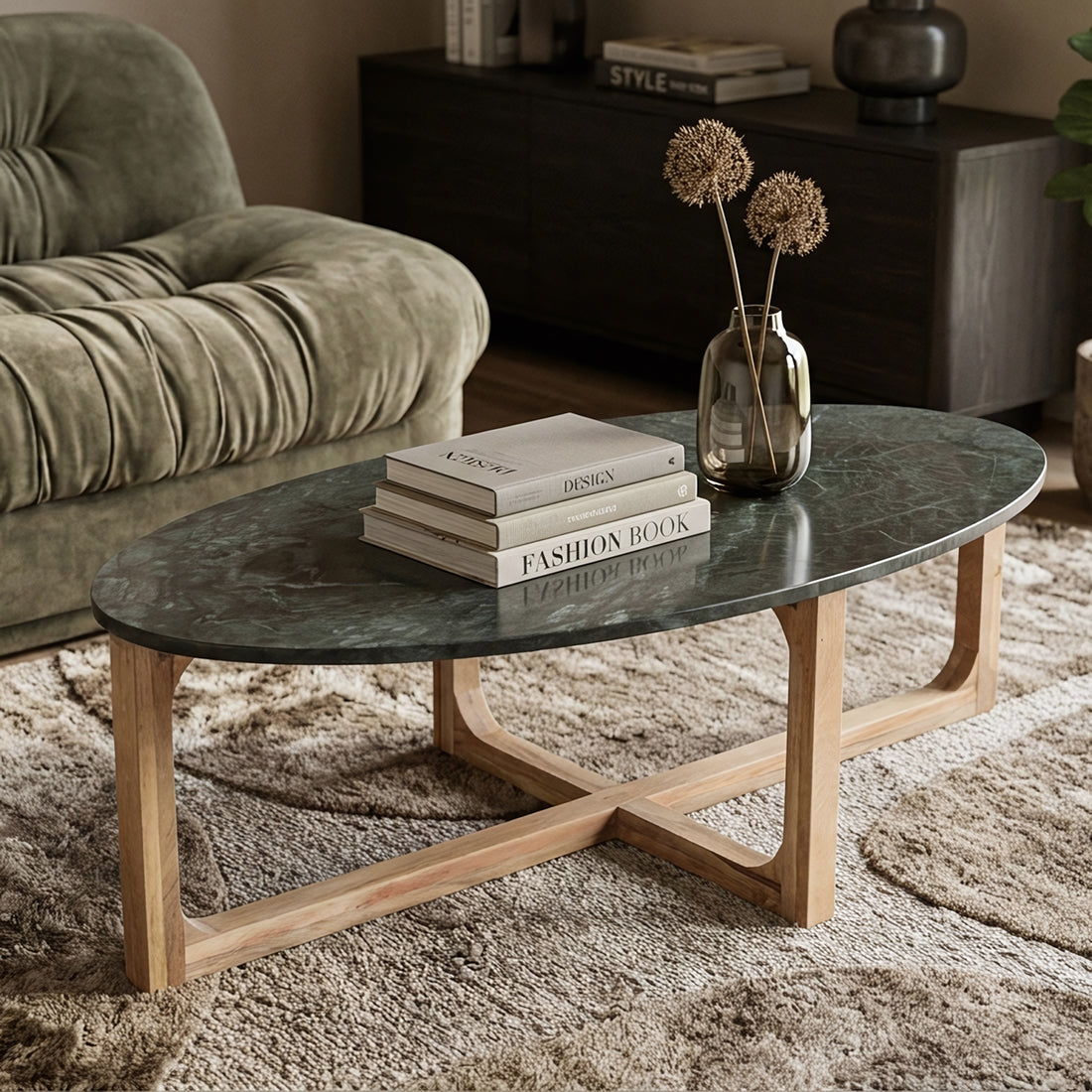 Salontafel marmer Groen - RAW