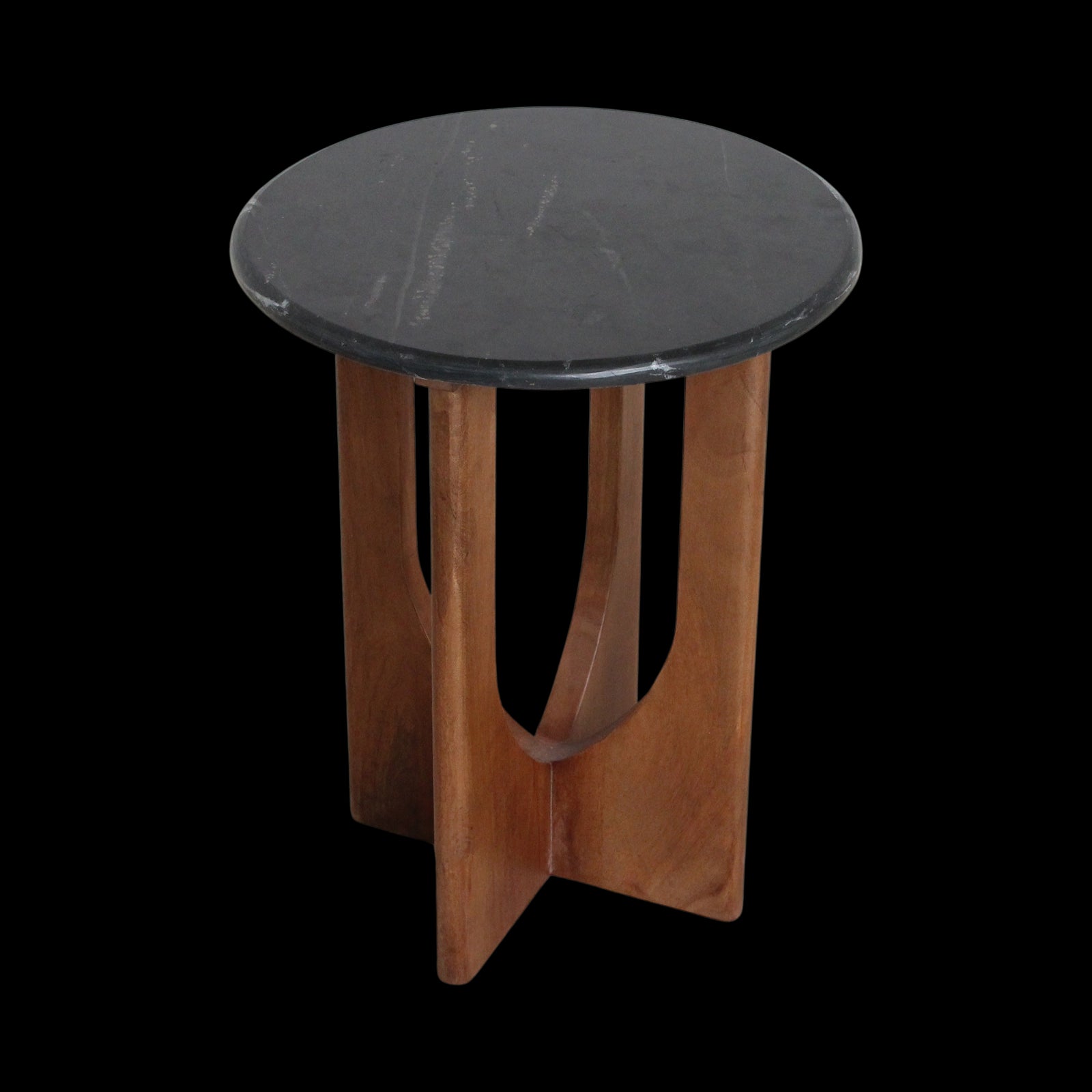 Bijzettafel Brunei marmer, zwart -RAW