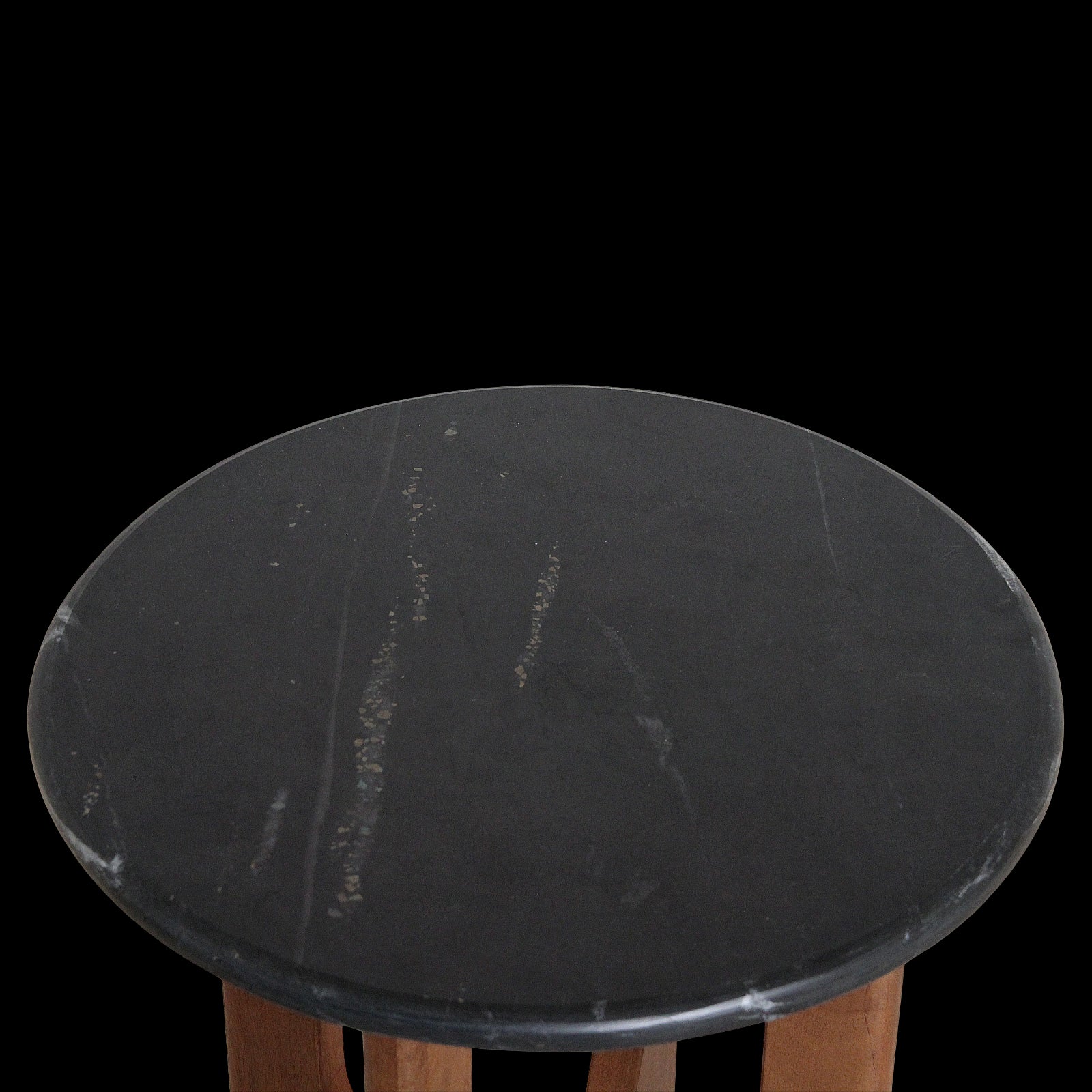 Bijzettafel Brunei marmer, zwart -RAW