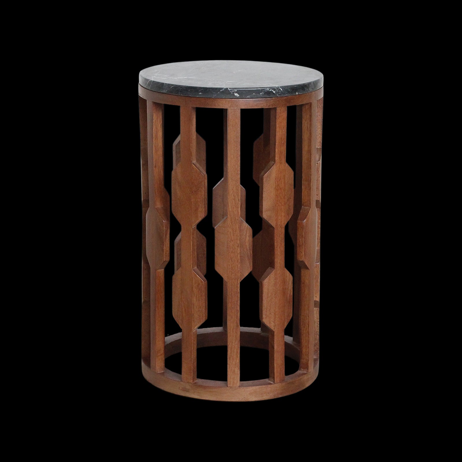 Bijzettafel Lampung marmer, zwart - RAW