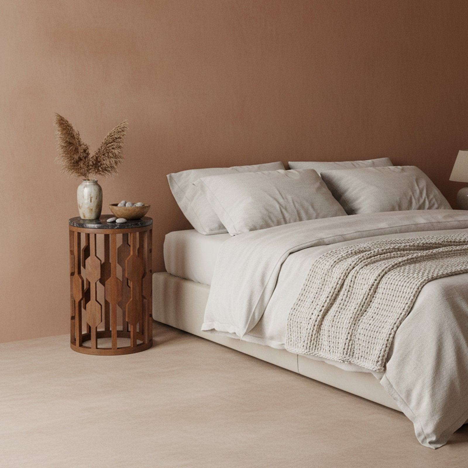 Bijzettafel Lampung marmer, zwart - RAW