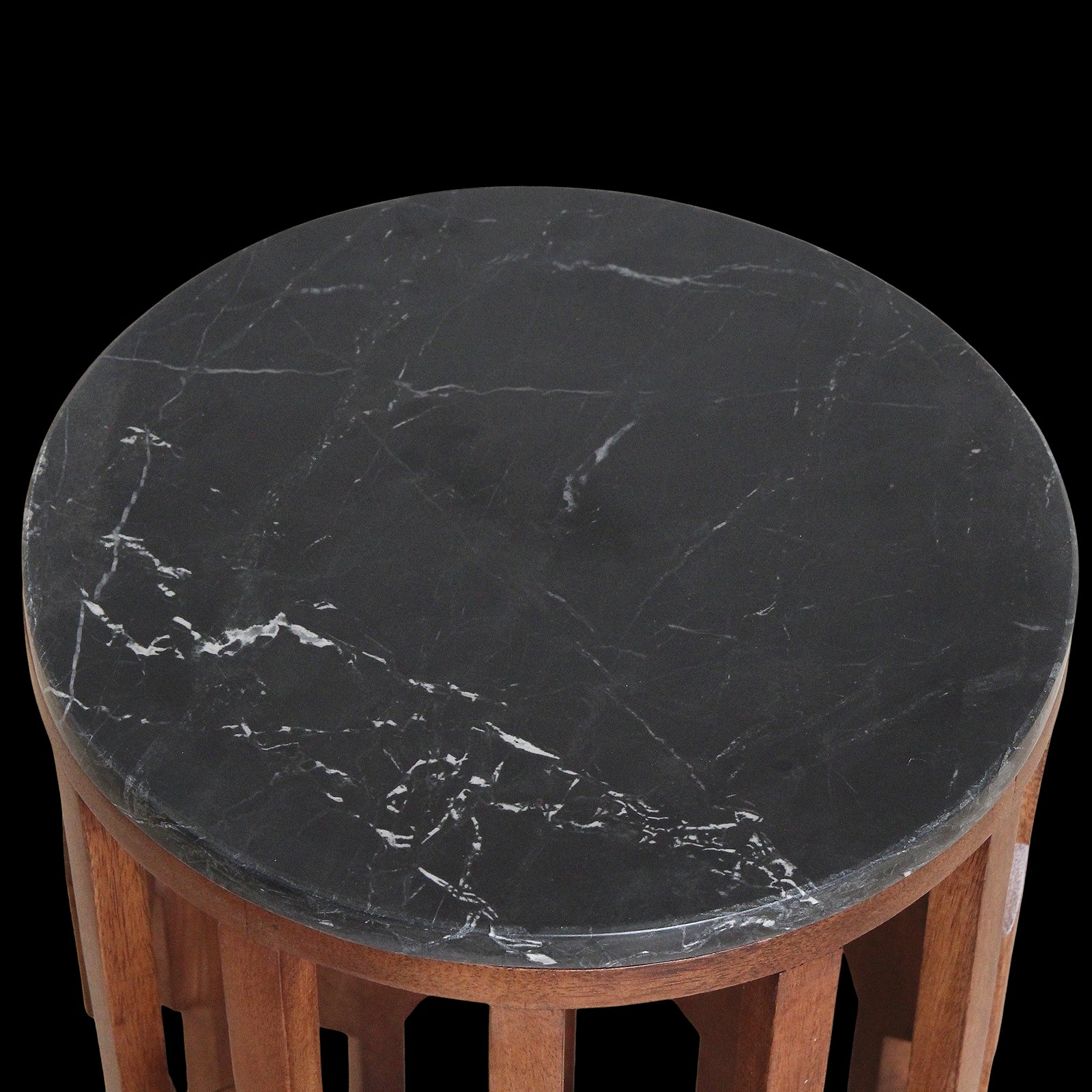 Bijzettafel Lampung marmer, zwart - RAW