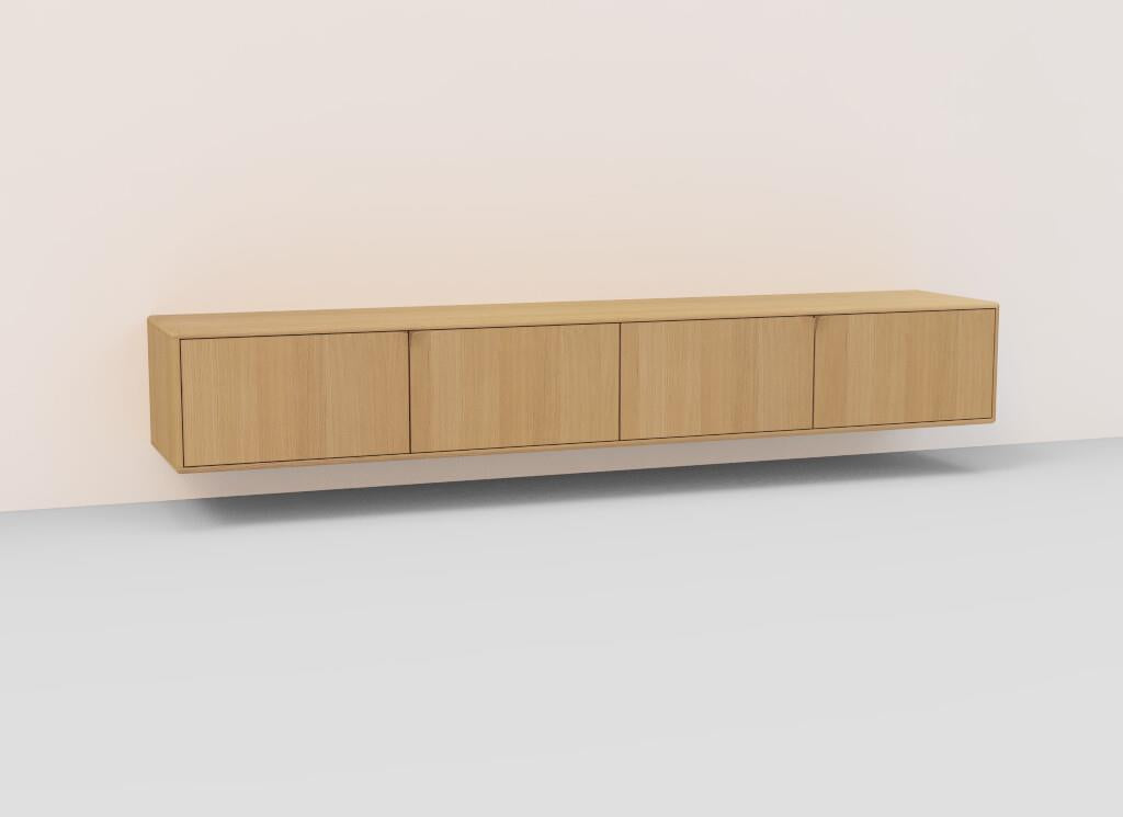 TV-kast Sento 4-deurs hangkast eik (4 kleuren) - THS