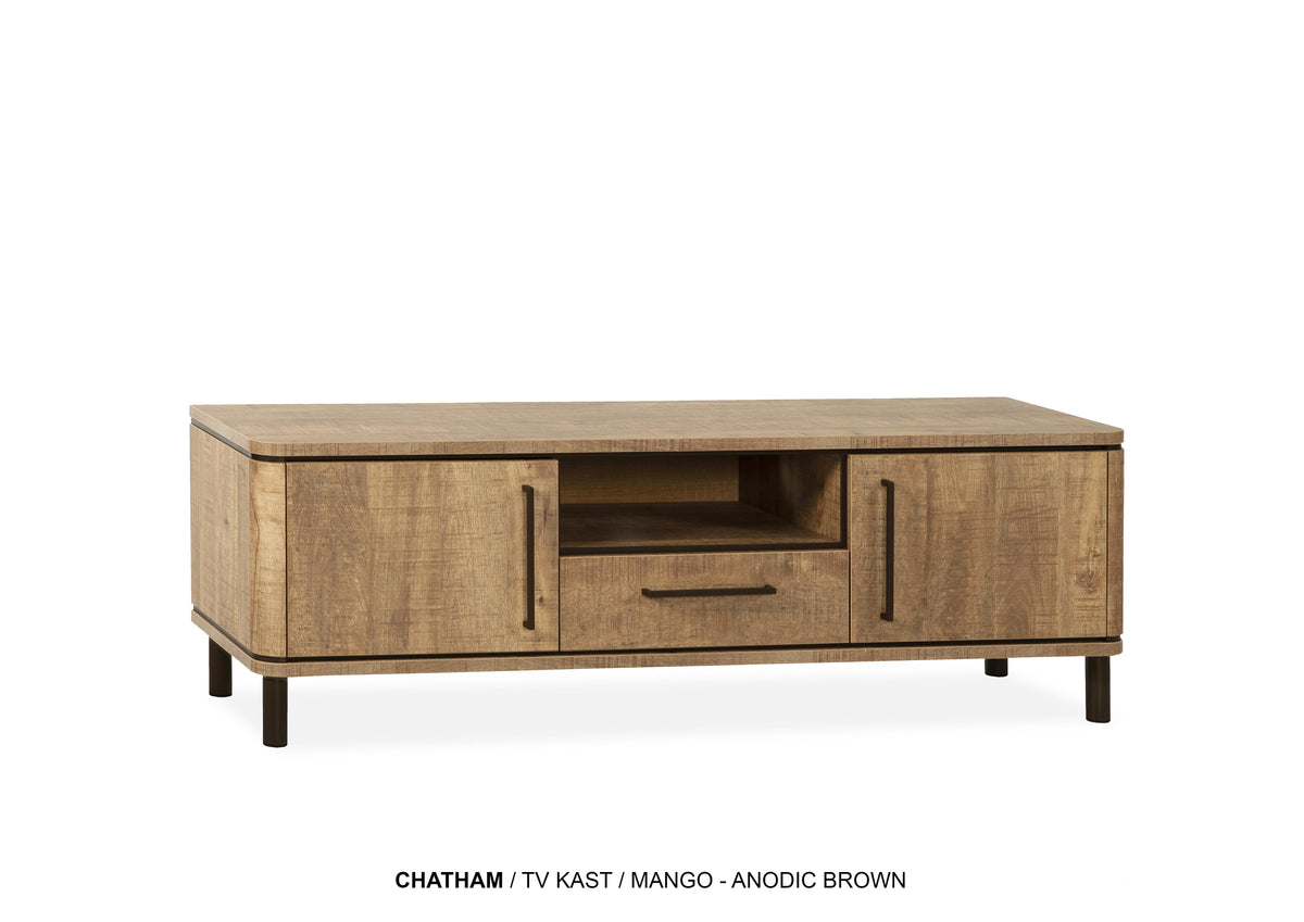 TV kast Chatham midden 2deurs/1lade/1 open vak, lamulux - MX