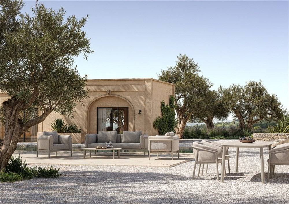 Stoel outdoor Liv - alu sand - inclusief kussens Dune - VDC