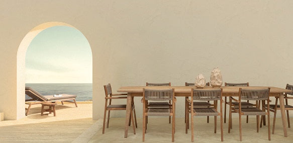 Stapelbare tuinstoel Lola - teak/rope - PR
