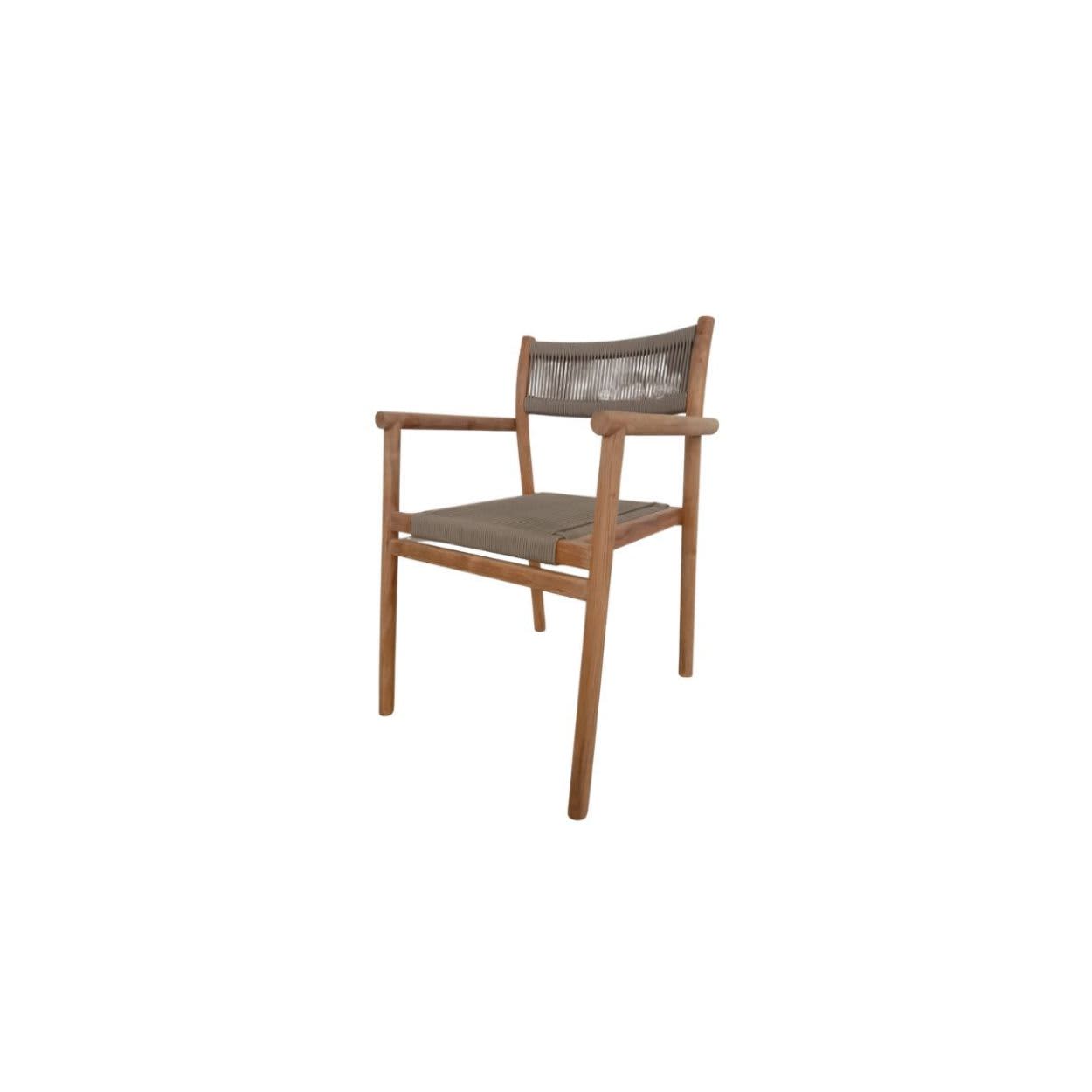 Stapelbare tuinstoel Lola - teak/rope - PR