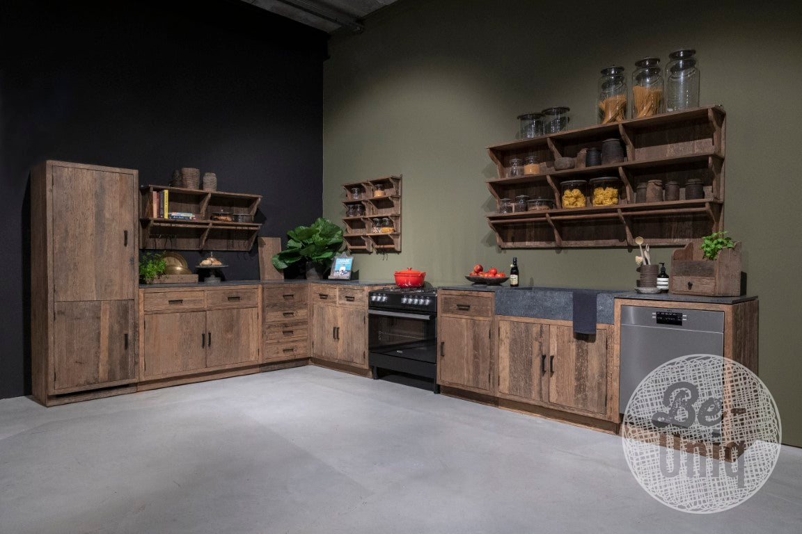 Landelijke keuken - wandrek cottage L