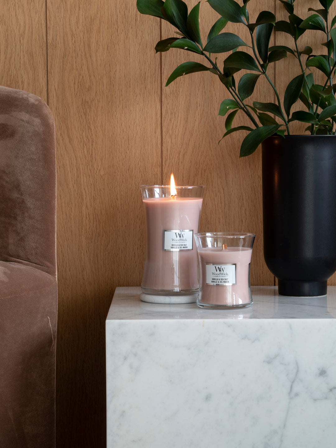 WoodWick Vanille et sel de mer Grand