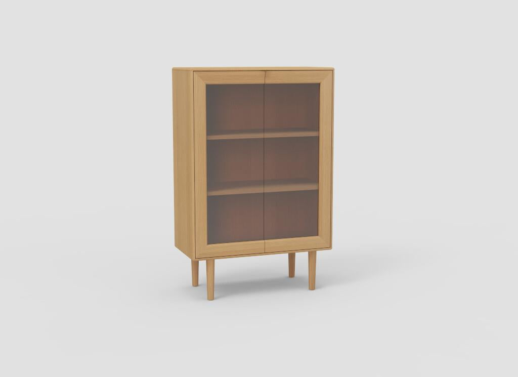 Vitrinekast Sento 2-deurs eik (4 kleuren) - THS