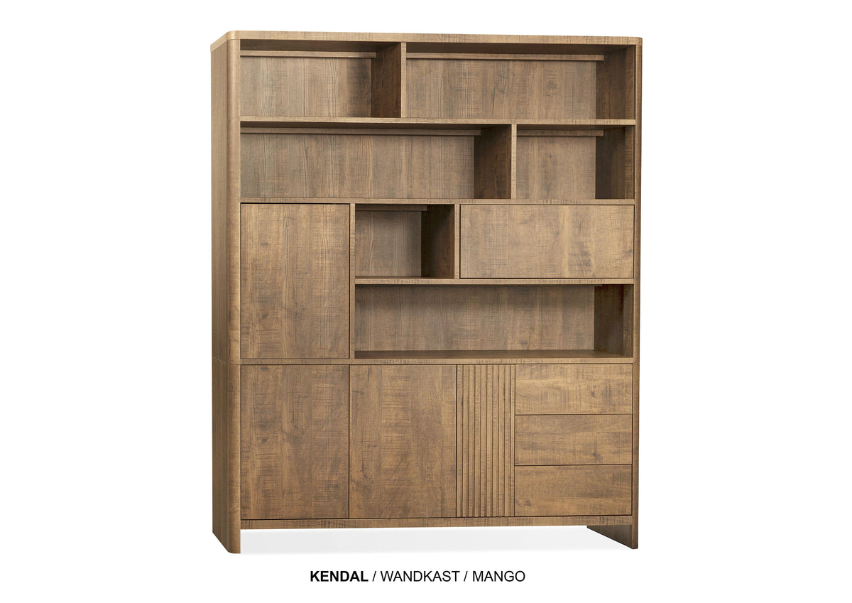 Wandkast/bergkast Kendal 4deurs/3lades/6 open vakken, Lamulux - MX