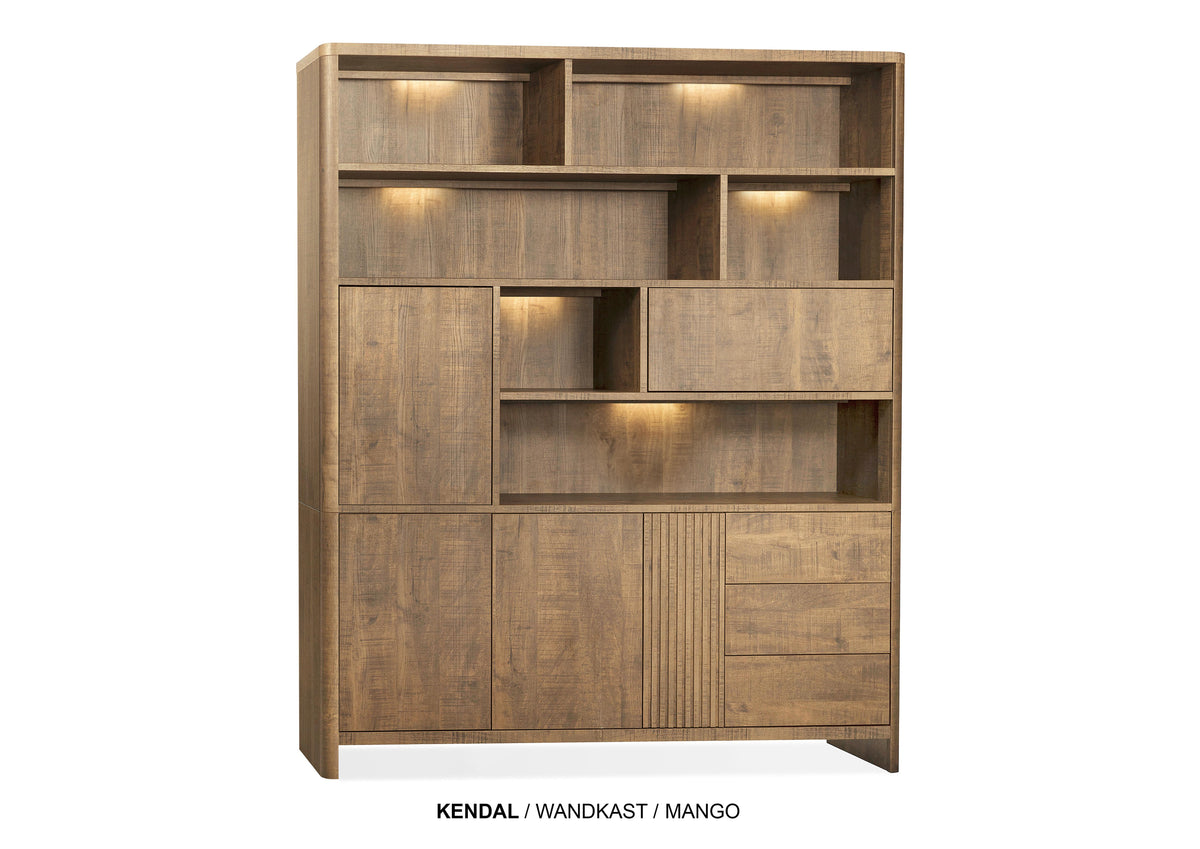 Wandkast/bergkast Kendal 4deurs/3lades/6 open vakken, Lamulux - MX