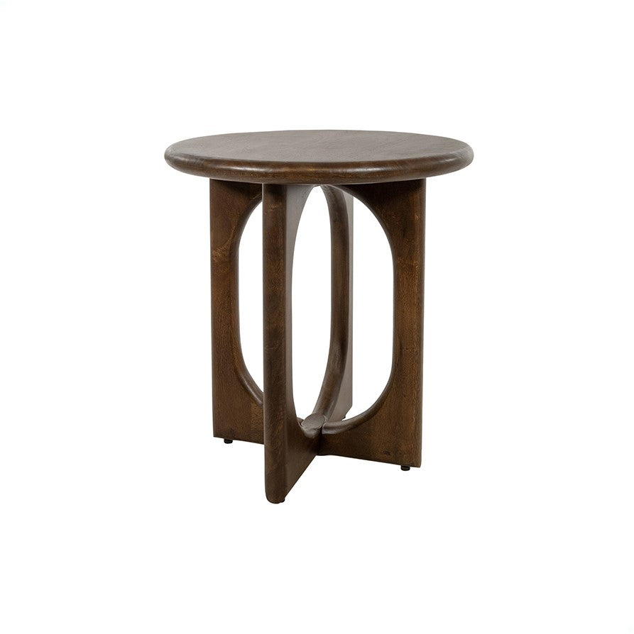 Table d’appoint Zodiac 50, bois de manguier noyer - NW