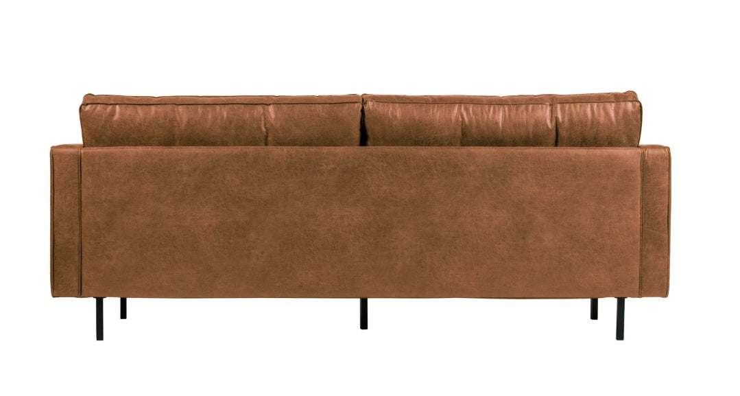 Zetel 2.5-zit Rodeo classic - ecoleer cognac, zwart of mosgroen - EEKH