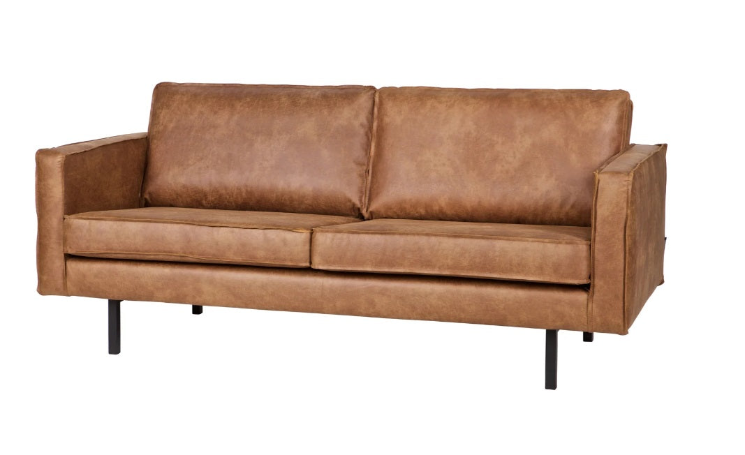 Zetel 2.5-zit Rodeo - ecoleer cognac, zwart of mosgroen - EEKH