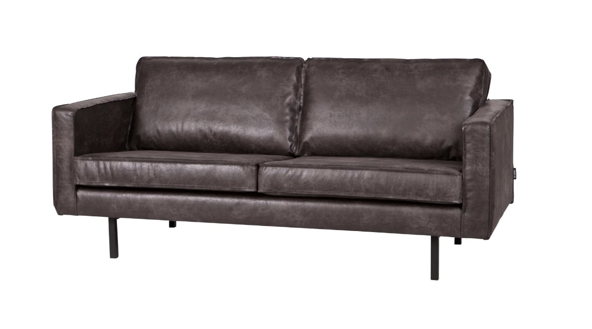 Zetel 2.5-zit Rodeo - ecoleer cognac, zwart of mosgroen - EEKH