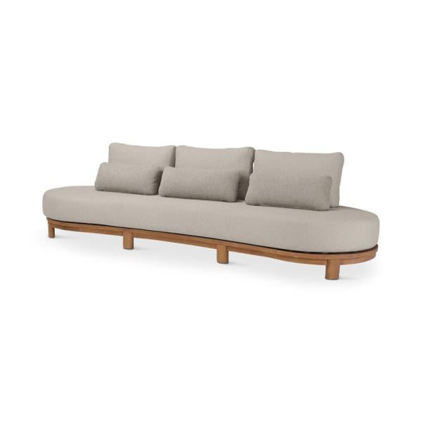 Fauteuil Ambon 3 places en teck naturel - VDC