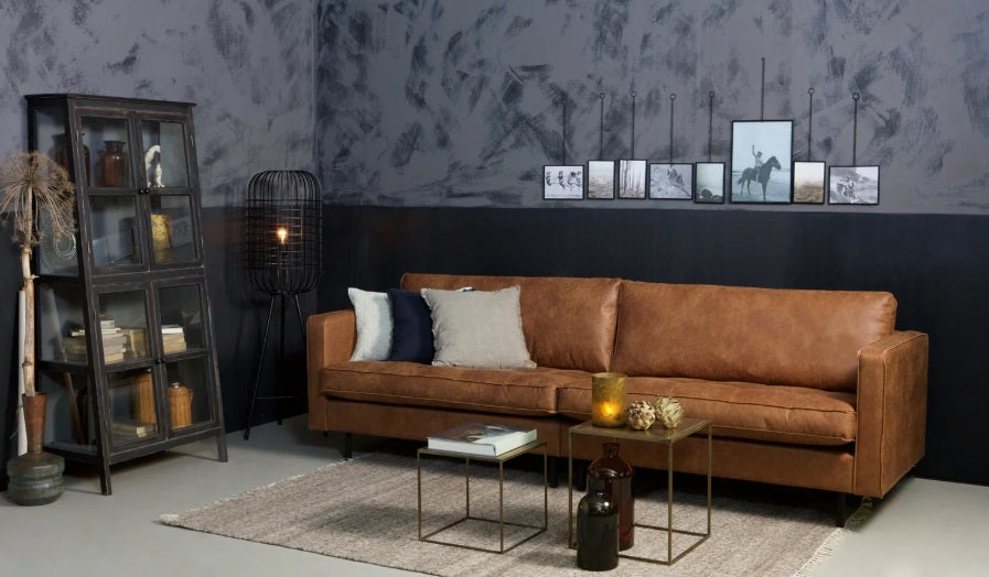 Zetel 3-zit classic Rodeo - ecoleer cognac, zwart of mosgroen - EEKH