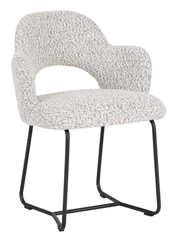 Fauteuil bouclé Vista gris clair - DTP