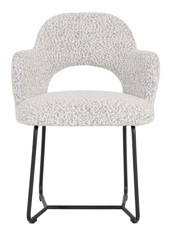 Fauteuil bouclé Vista gris clair - DTP