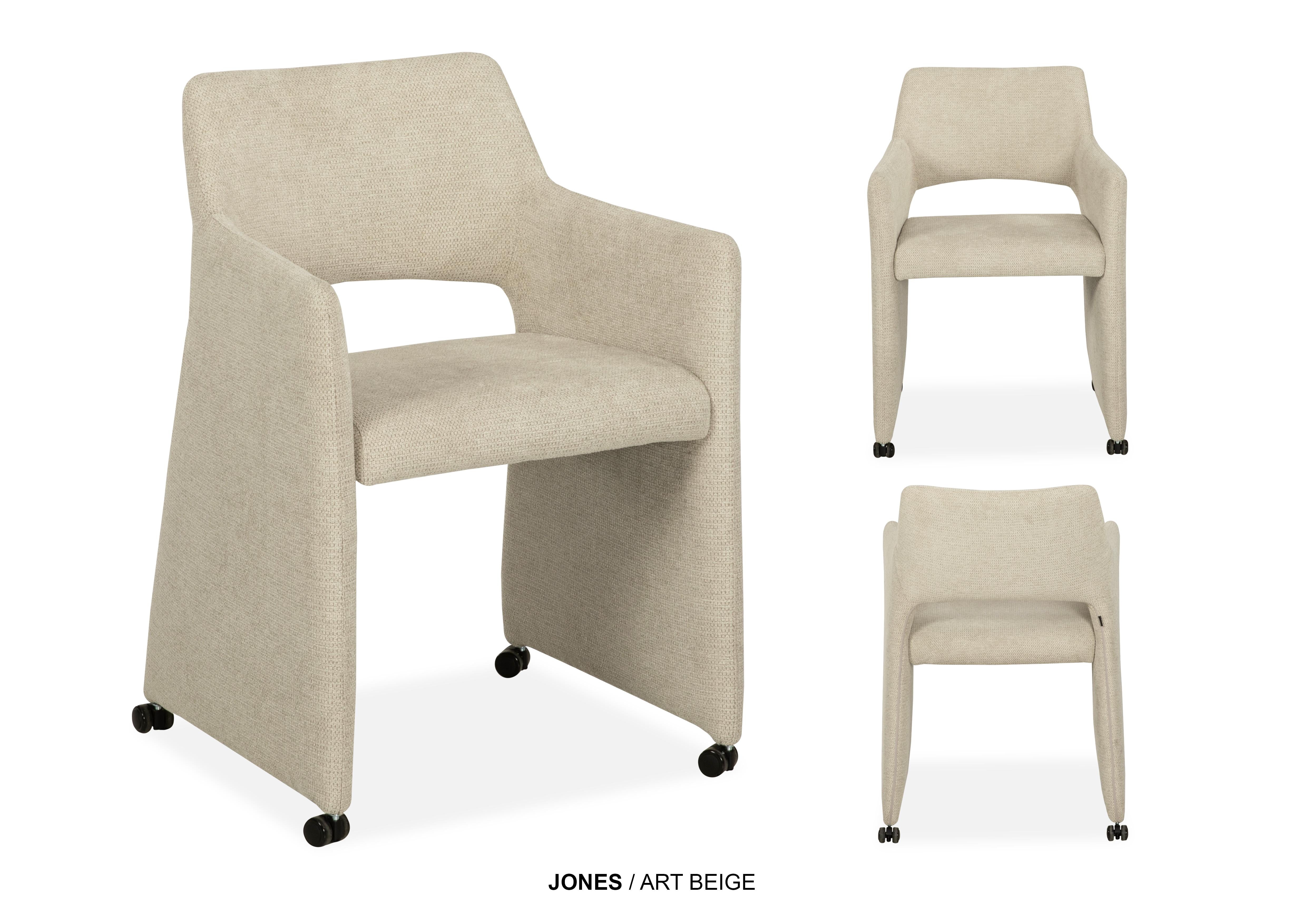 Armstoel Jones, beige, antraciet - grijs - MX