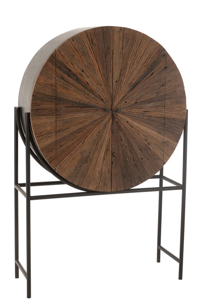 Meuble Shanil en bois recyclé/MDF marron/noir - J-LINE
