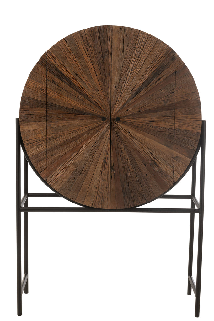 Meuble Shanil en bois recyclé/MDF marron/noir - J-LINE