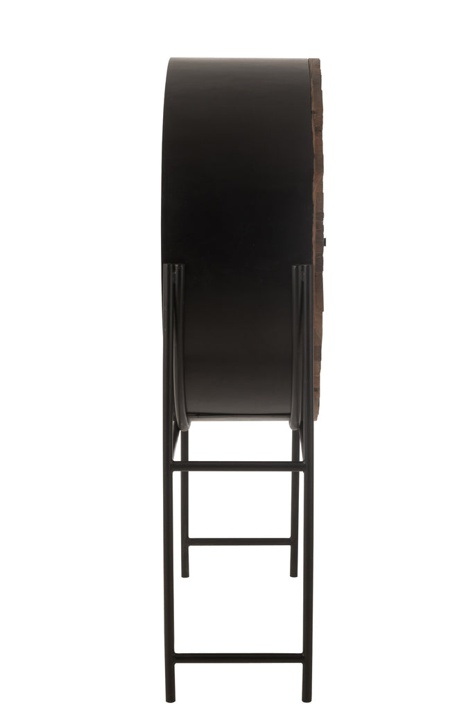 Meuble Shanil en bois recyclé/MDF marron/noir - J-LINE