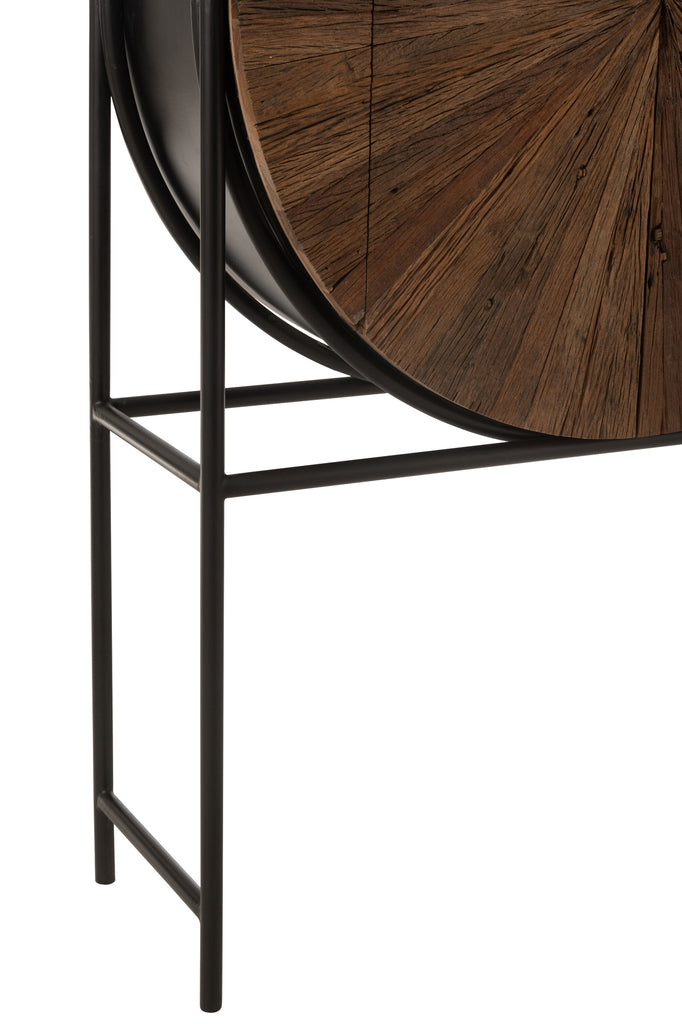 Meuble Shanil en bois recyclé/MDF marron/noir - J-LINE