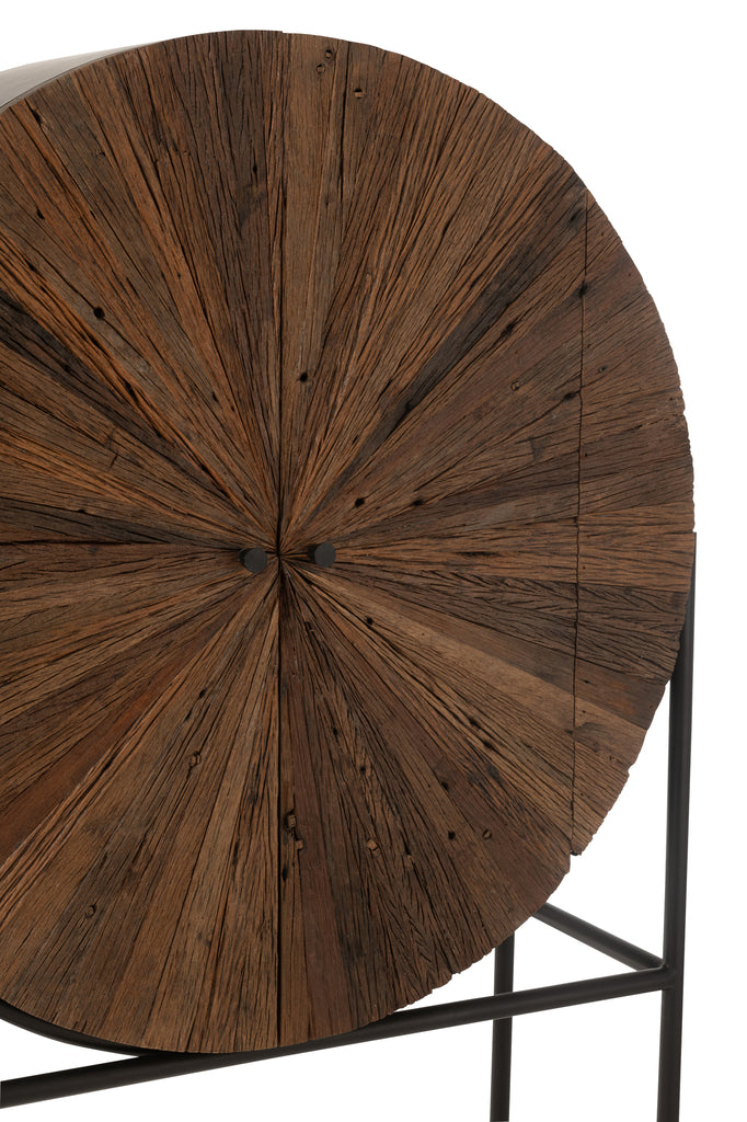Meuble Shanil en bois recyclé/MDF marron/noir - J-LINE