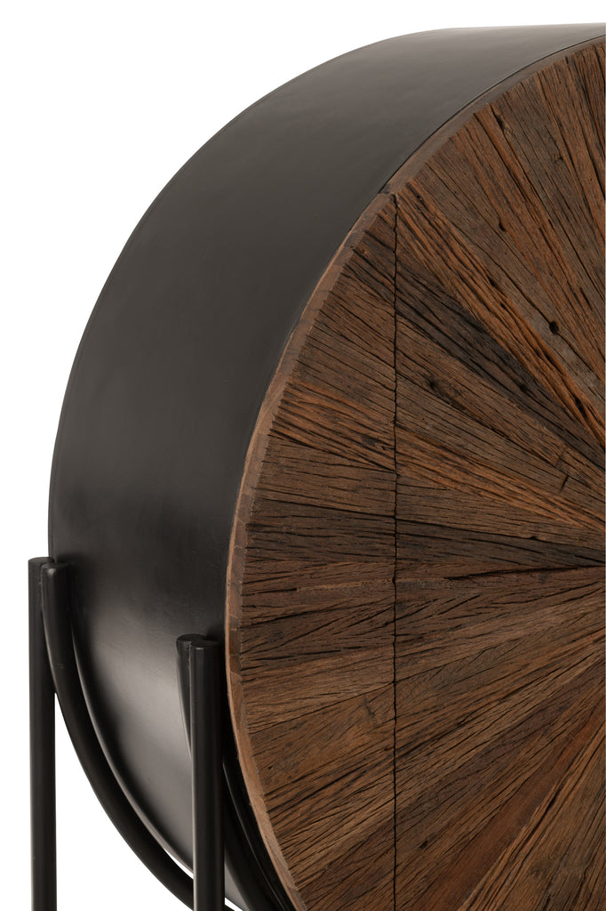 Meuble Shanil en bois recyclé/MDF marron/noir - J-LINE