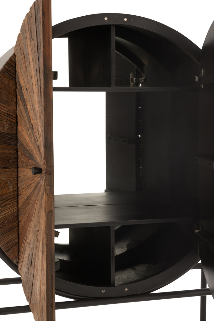Meuble Shanil en bois recyclé/MDF marron/noir - J-LINE