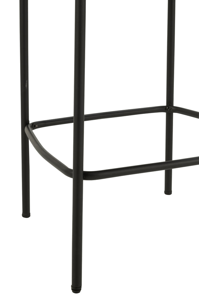 Barstoel Boucle Triplex/Polyester Grijs/Zwart - J-LINE