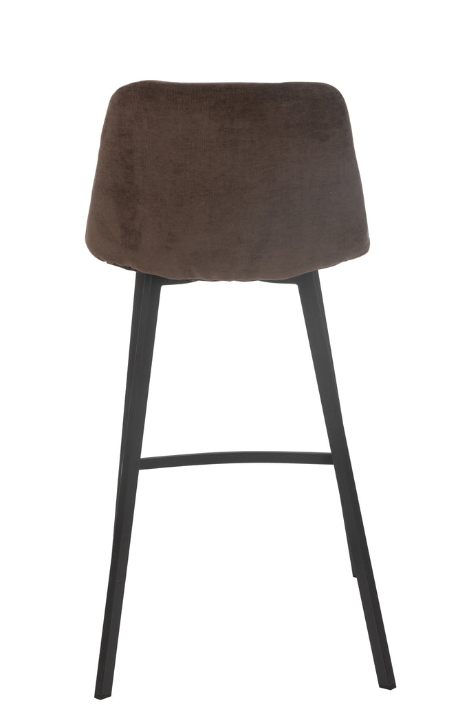 Barstoel Kent Metaal/Polyester Bruin - J-LINE