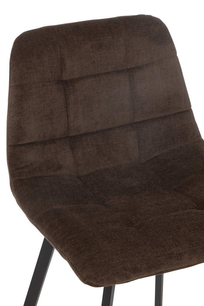 Barstoel Kent Metaal/Polyester Bruin - J-LINE