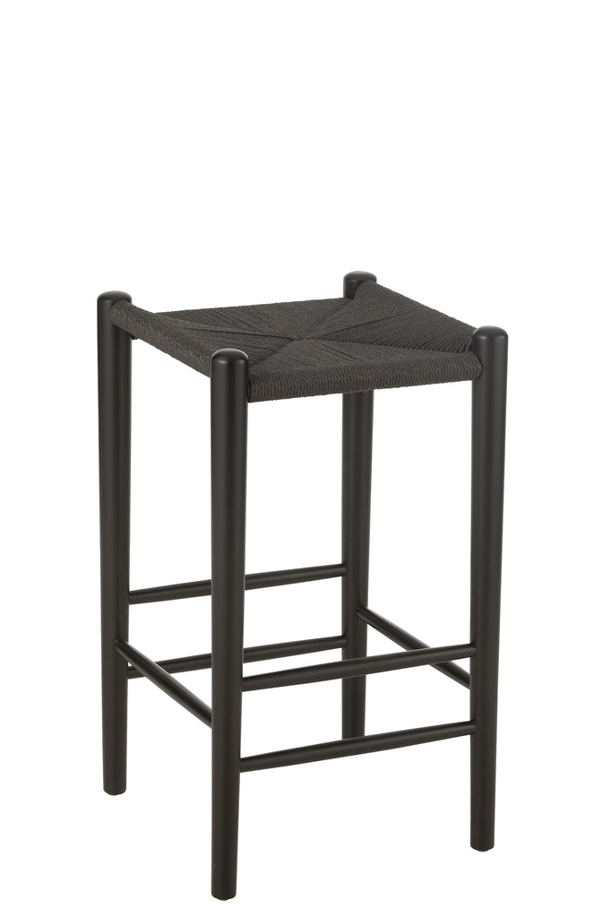 Barstoel Orient Beukenhout/Touw Zwart - J-LINE