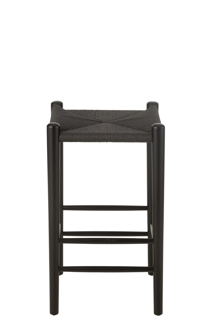 Barstoel Orient Beukenhout/Touw Zwart - J-LINE
