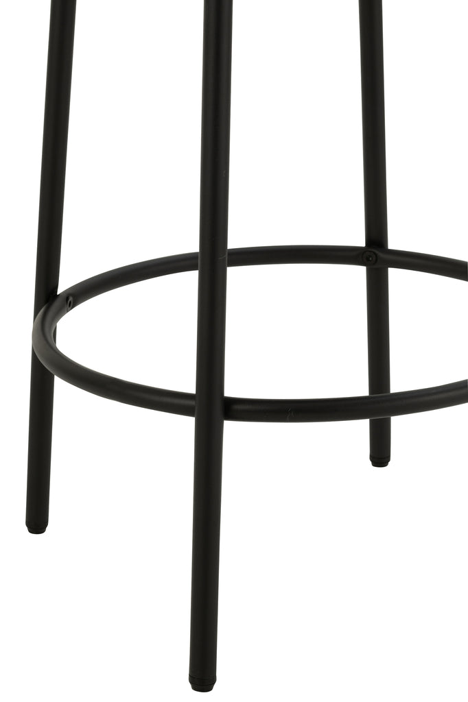 Barstoel Boucle Triplex/Polyester Wit/Zwart - J-LINE