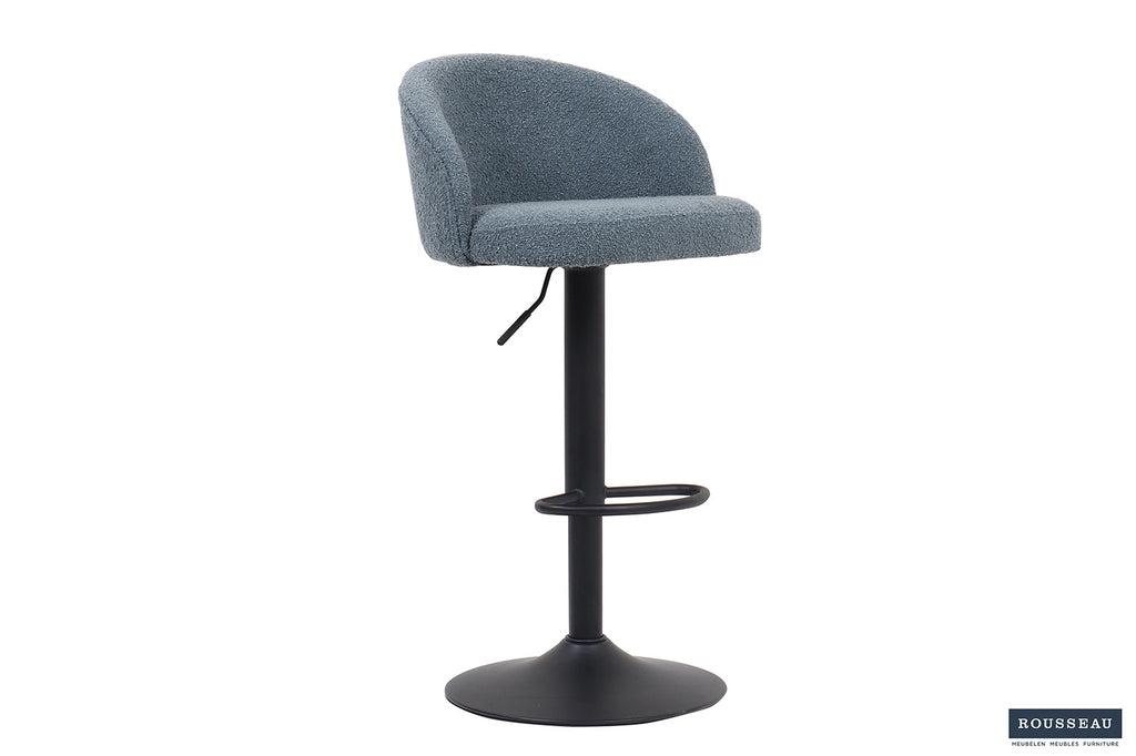 Barstoel 'Arda' Bouclé Blauw RS