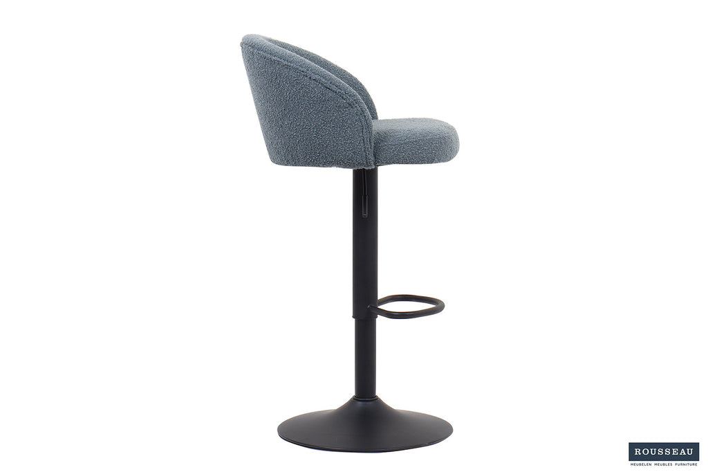 Barstoel 'Arda' Bouclé Blauw RS