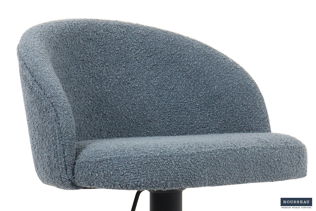 Barstoel 'Arda' Bouclé Blauw RS