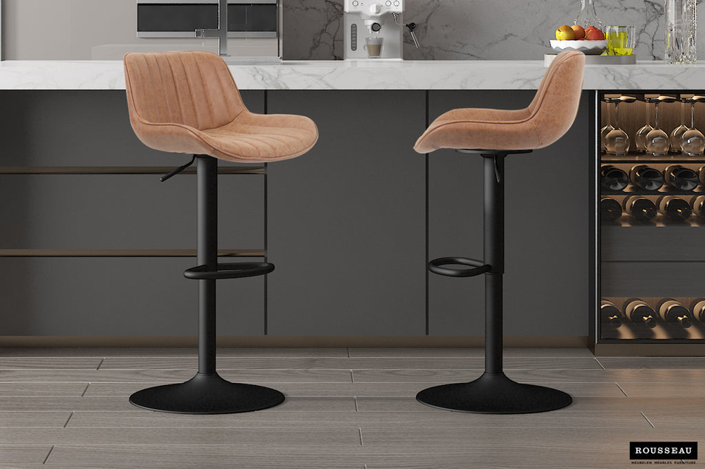 Tabouret de bar 'Fenna' PU Cognac RS