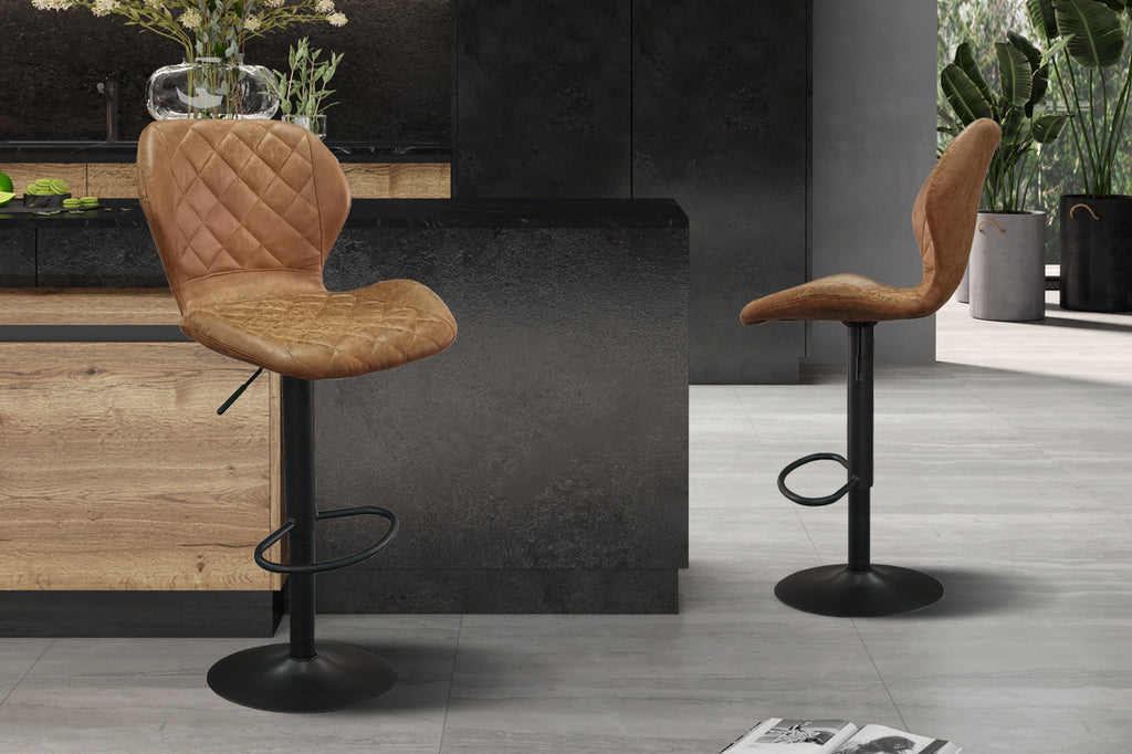 Chaise de bar 'Malaga' PU Cognac - RS