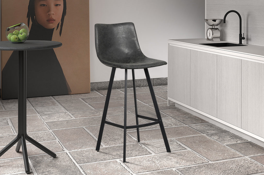 Barstoel 'Ozan' PU Zwart RS