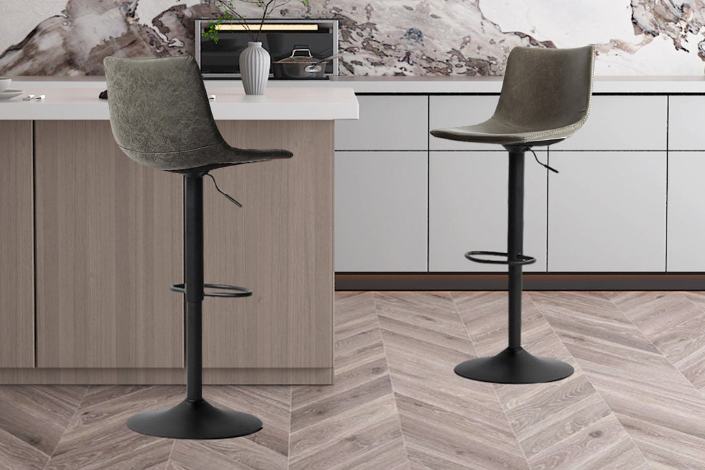 Tabouret de bar 'Trevi' PU Gris RS