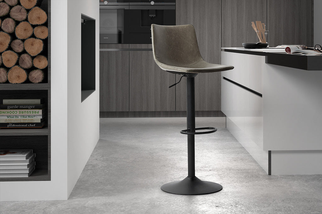Tabouret de bar 'Trevi' PU Gris RS