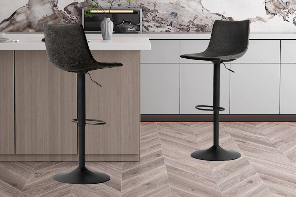 Tabouret de bar 'Trevi' PU Noir RS