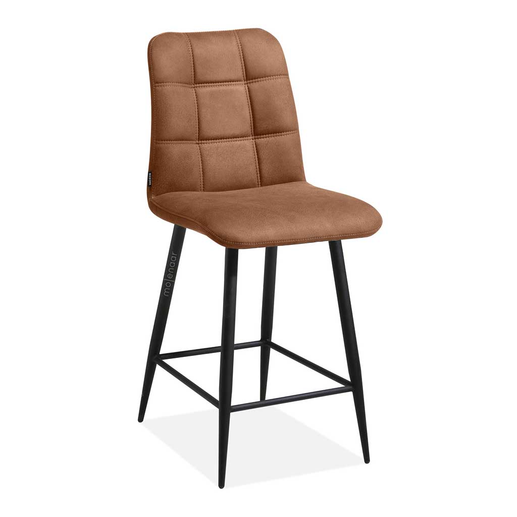 Tabouret de bar Dex : cognac, vert mousse ou anthracite - MX